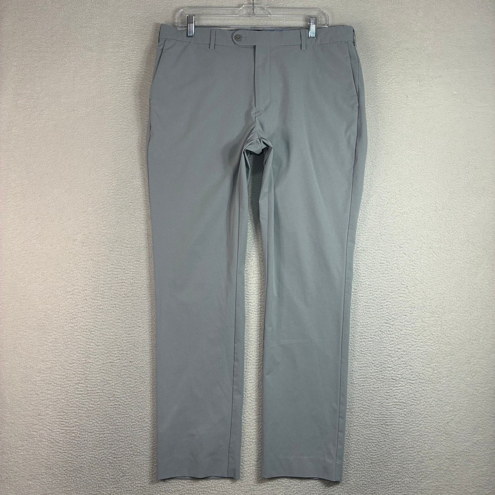 Peter Millar Golf Pants Men 36x30 Gray Stretch Performance Crown Crafted Preppy